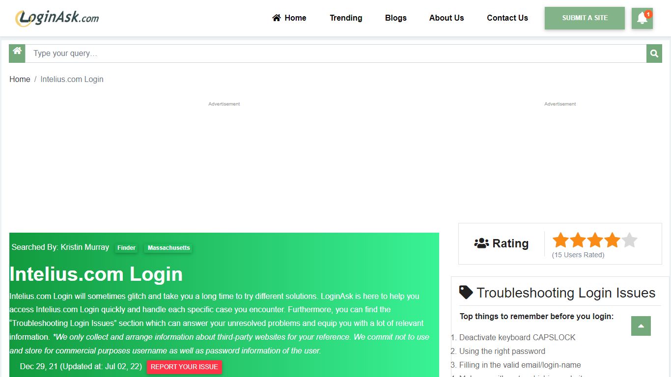 Intelius.com Login Quick and Easy Solution